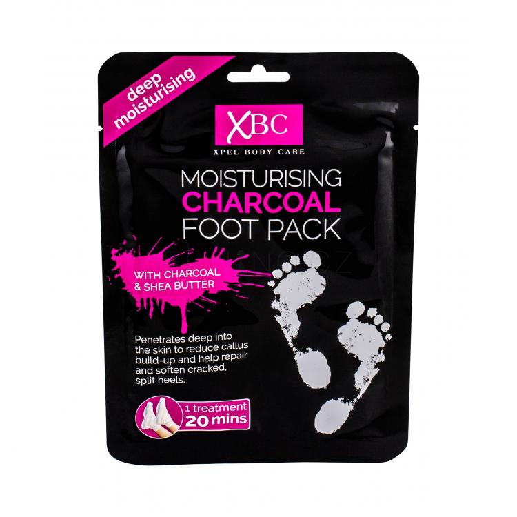 Xpel Body Care Charcoal Foot Pack Maska na nohy pro ženy 1 ks