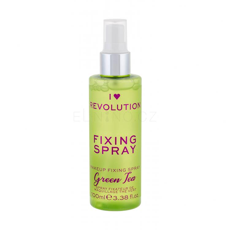 Makeup Revolution London I Heart Revolution Fixing Spray Green Tea Fixátor make-upu pro ženy 100 ml