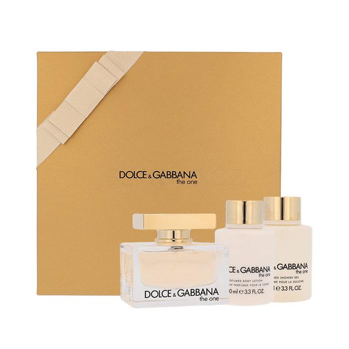 Dolce&amp;Gabbana The One Dárková kazeta parfémovaná voda 75 ml + tělové mléko 100 ml + sprchový gel 100 ml poškozená krabička