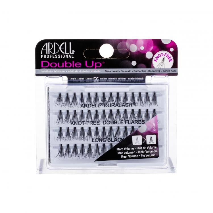 Ardell Double Up Duralash Knot-Free Double Flares Umělé řasy pro ženy 56 ks Odstín Long Black