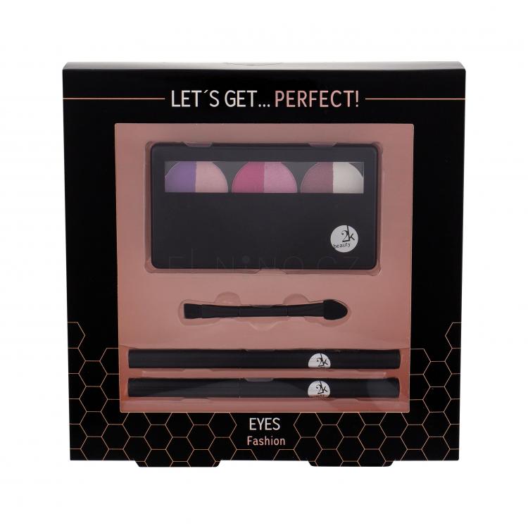 2K Let´s Get Perfect! Dárková kazeta pro ženy paletka očních stínů 6,6 g + aplikátor očních stínů 1 ks + tužka na oči 0,2 g 086 + tužka na oči 0,2 g 096