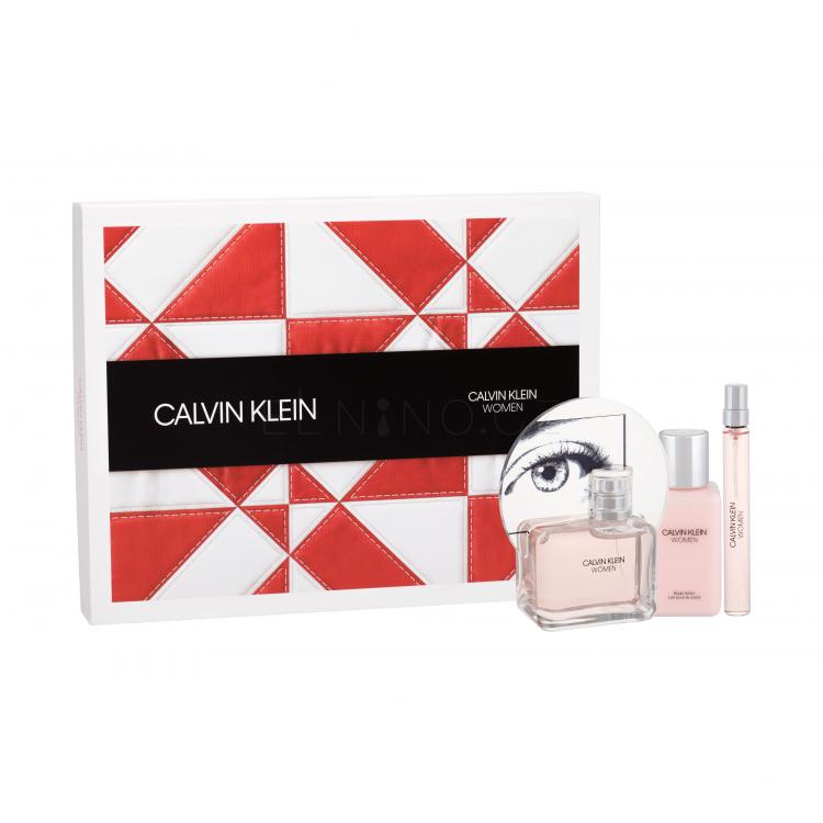 Calvin Klein Women Dárková kazeta parfémovaná voda 100 ml + parfémovaná voda 10 ml + tělové mléko 100 ml