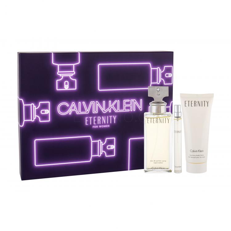Calvin Klein Eternity SET1 Dárková kazeta parfémovaná voda 100 ml + tělové mléko 100 ml + parfémovaná voda 10 ml