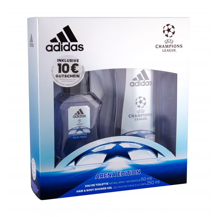 Adidas UEFA Champions League Arena Edition Dárková kazeta toaletní voda 50 ml + sprchový gel 250 ml