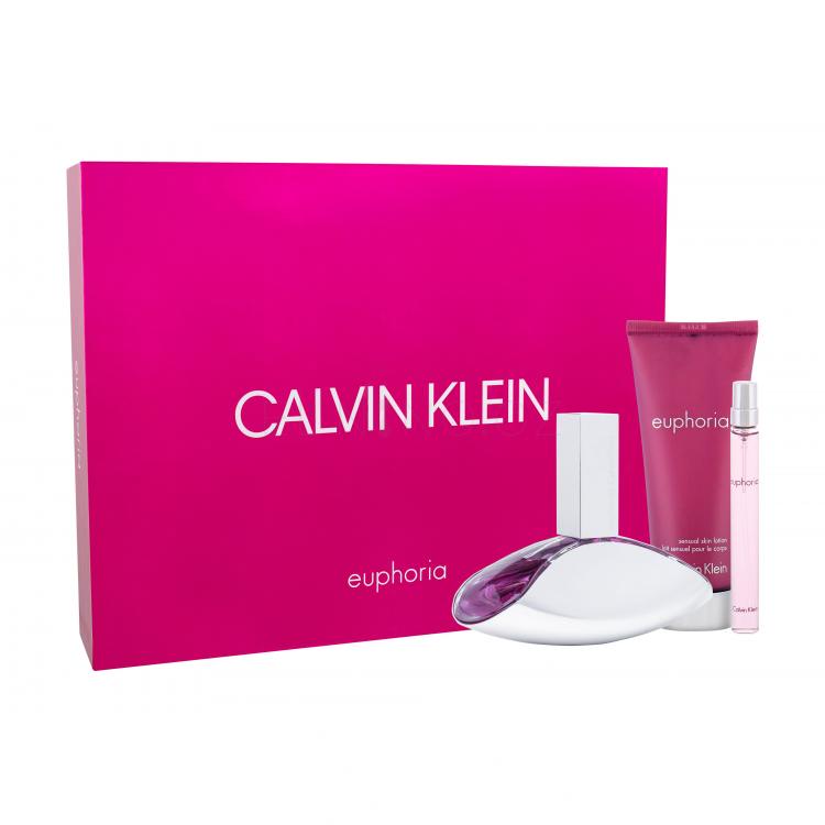 Calvin Klein Euphoria Dárková kazeta Edp 50ml + 100ml tělové mléko + 10ml Edp Roll-on
