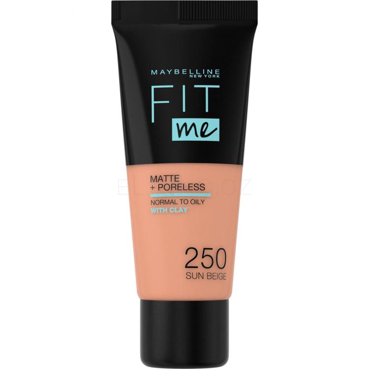 Maybelline Fit Me! Matte + Poreless Make-up pro ženy 30 ml Odstín 250 Sun Beige