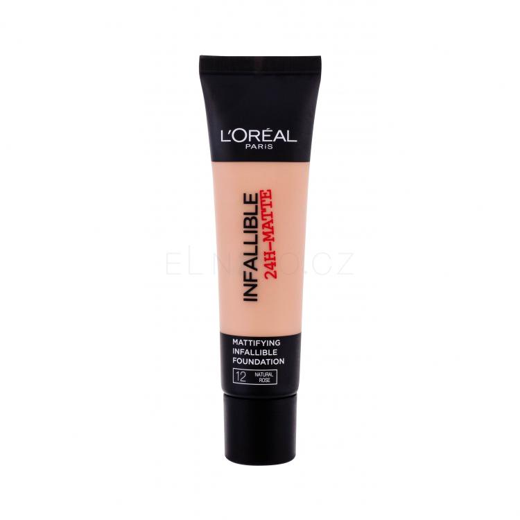 L&#039;Oréal Paris Infaillible 24h-Matte Make-up pro ženy 35 ml Odstín 12 Natural Rose