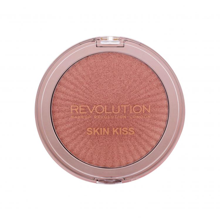 Makeup Revolution London Skin Kiss Rozjasňovač pro ženy 14 g Odstín Peach Kiss