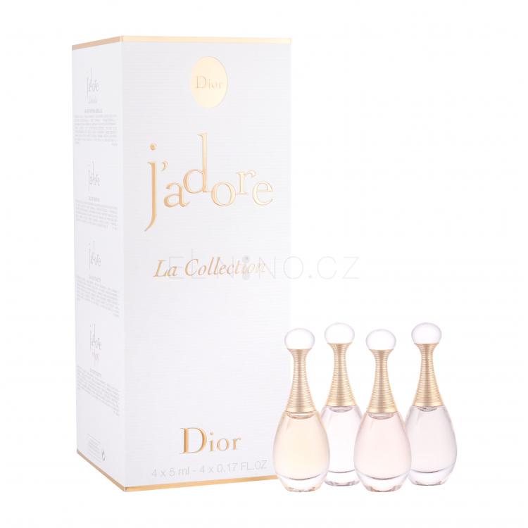 Christian Dior Mini Set 4 Dárková kazeta pro ženy parfémovaná voda J´adore 5 ml + parfémovaná voda J´adore Absolue 5 ml + toaletní voda J´adore in Joy 5 ml + toaletní voda J´adore 5 ml