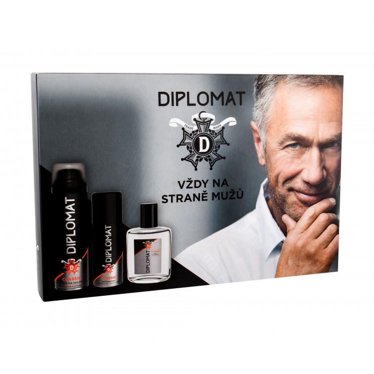 Diplomat Diplomat Dárková kazeta voda po holení 100 ml + pěna na holení 250 ml + deodorant 150 ml