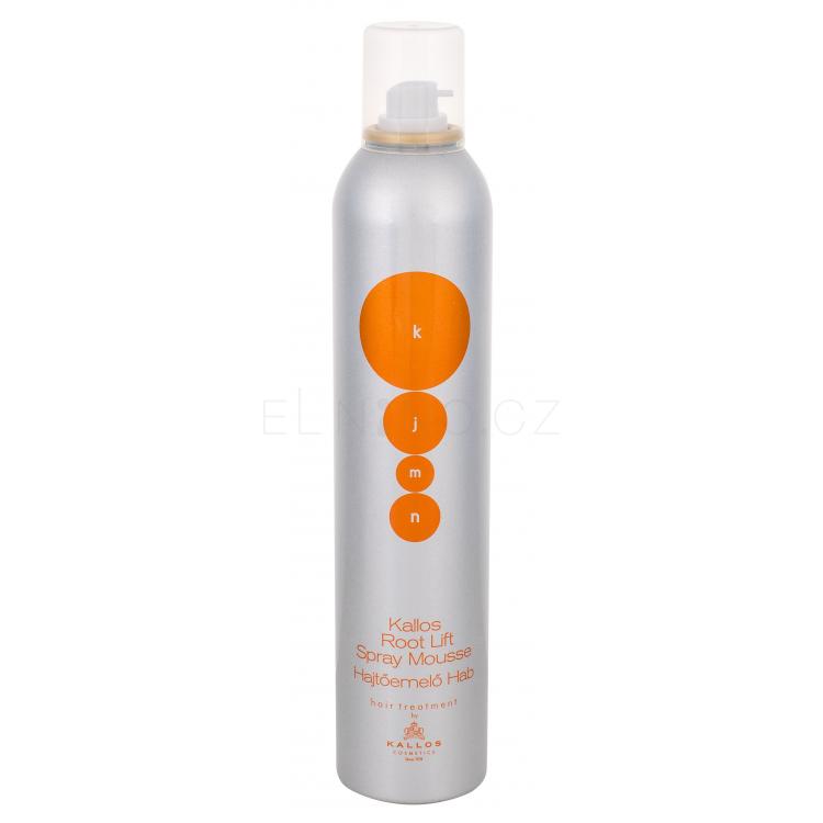 Kallos Cosmetics KJMN Root Lift Spray Mousse Tužidlo na vlasy pro ženy 300 ml poškozený flakon
