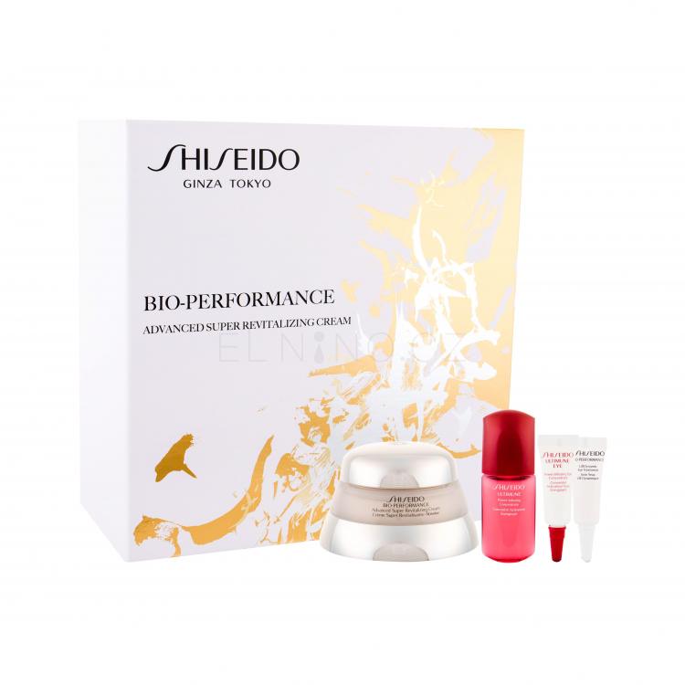 Shiseido Bio-Performance Advanced Super Revitalizing Dárková kazeta denní pleťová péče 50 ml + pleťové sérum Ultimune 10 ml + péče o oční okolí Ultimune 3 ml + péče o oční okolí Bio-Performance 3 ml