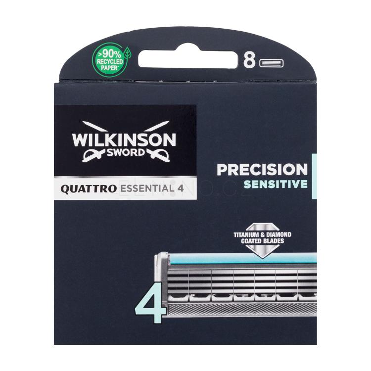 Wilkinson Sword Quattro Essential 4 Náhradní břit pro muže 8 ks