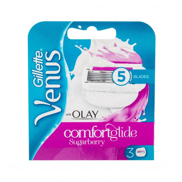 Gillette Venus &amp; Olay Sugarberry Comfortglide Náhradní břit pro ženy 3 ks