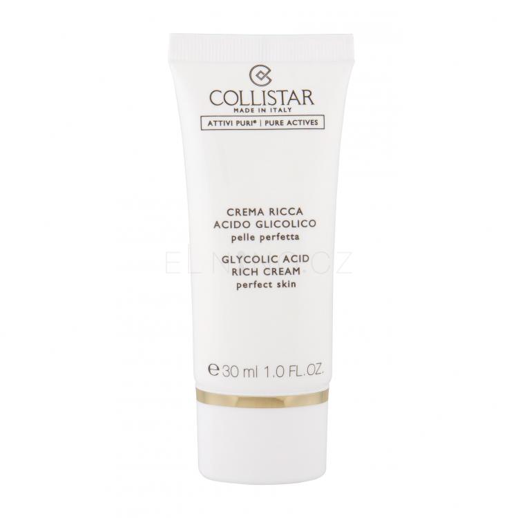 Collistar Pure Actives Glycolic Acid Rich Cream Denní pleťový krém pro ženy 30 ml