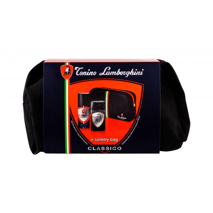 Lamborghini Classico Dárková kazeta toaletní voda 100 ml + deodorant 150 ml + kosmetická taška