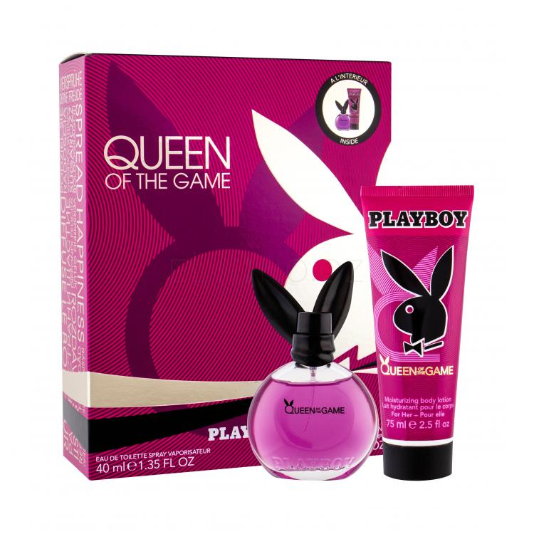 Playboy Queen of the Game Dárková kazeta toaletní voda 40 ml + tělové mléko 75 ml