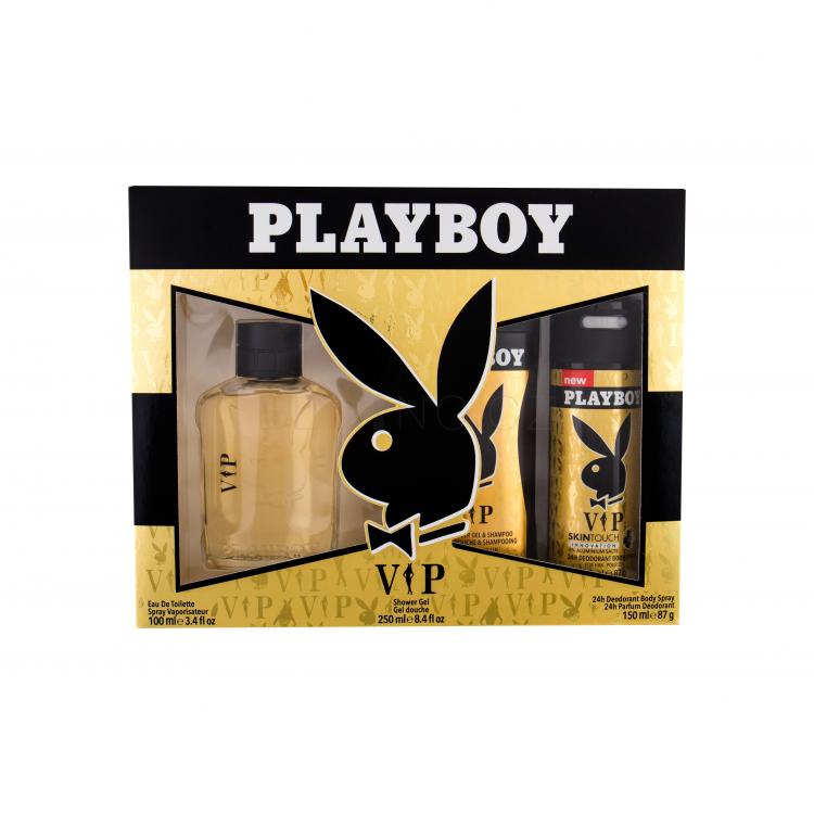 Playboy VIP For Him Dárková kazeta toaletní voda 100 ml + sprchový gel 250 ml + deodorant 150 ml