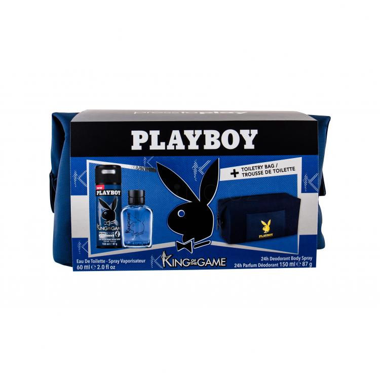 Playboy King of the Game For Him Dárková kazeta toaletní voda 60 ml + deodorant 150 ml + kosmetická taška