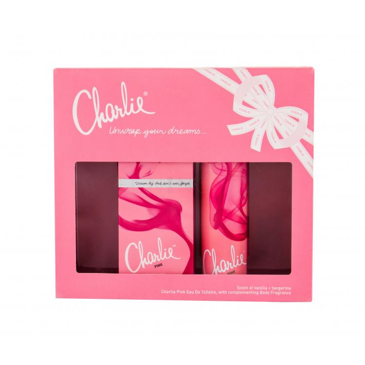 Revlon Charlie Pink Dárková kazeta toaletní voda 30 ml + deodorant 75 ml