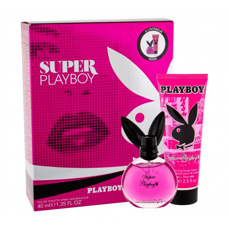 Playboy Super Playboy For Her Dárková kazeta toaletní voda 40 ml + tělové mléko 75 ml