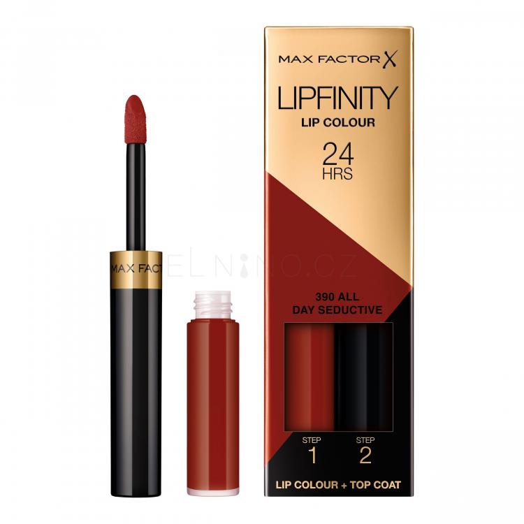 Max Factor Lipfinity 24HRS Lip Colour Rtěnka pro ženy 4,2 g Odstín 390 All Day Seductive