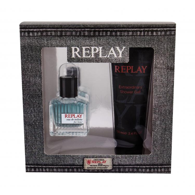 Replay Replay For Him Dárková kazeta toaletní voda 30 ml + sprchový gel 100 ml