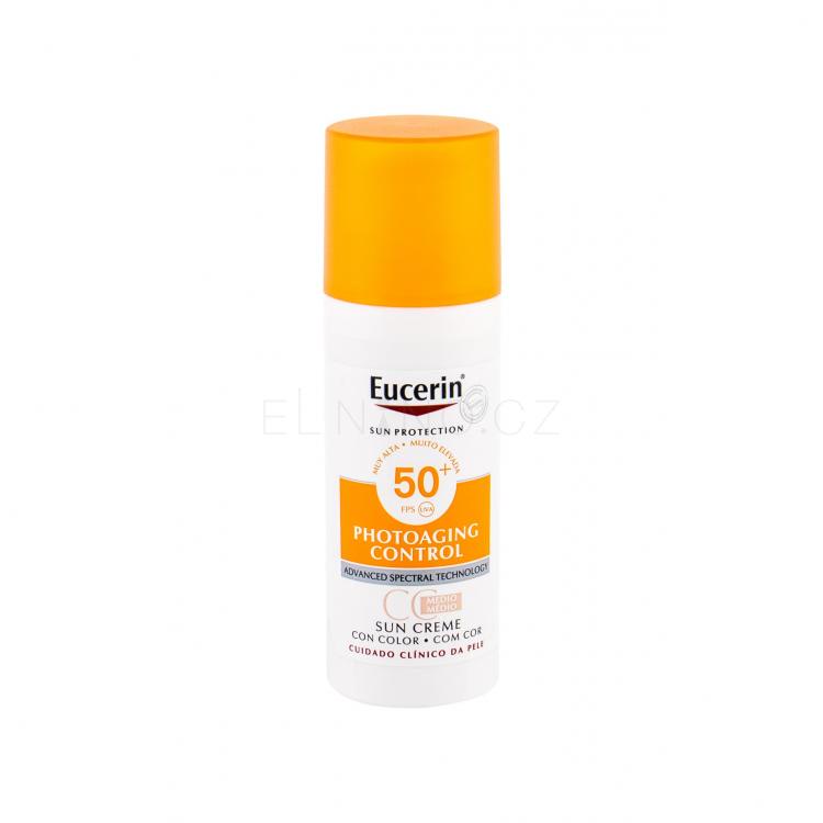 Eucerin Sun Protection Photoaging Control CC Cream SPF50+ Opalovací přípravek na obličej pro ženy 50 ml Odstín Medium