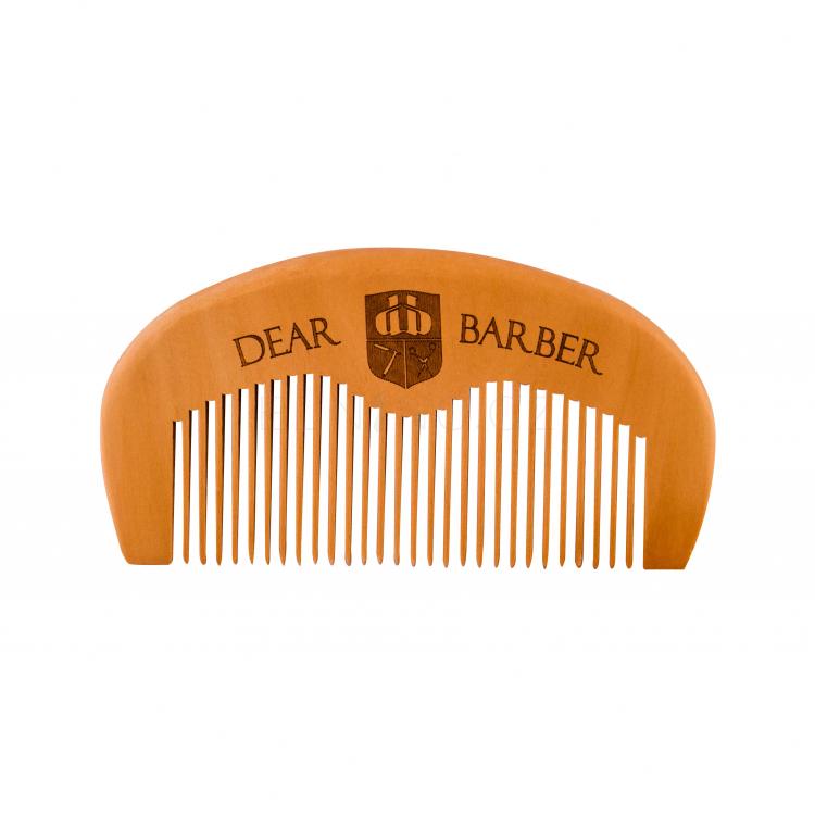 DEAR BARBER Beard Comb Kartáč na vousy pro muže 1 ks
