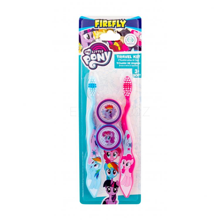 My Little Pony Toothbrush Dárková kazeta pro děti zubní kartáček 2 ks + pouzdro 2 ks