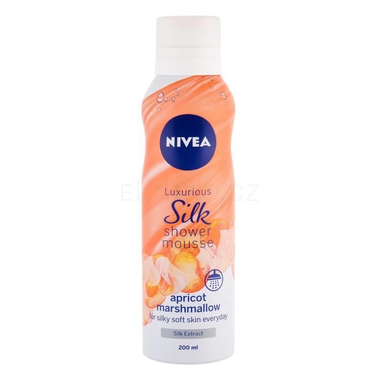 Nivea Silk Mousse Apricot Marshmallow Sprchová pěna pro ženy 200 ml