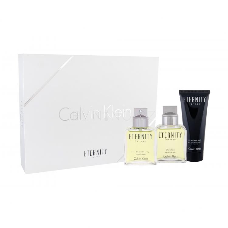 Calvin Klein Eternity For Men Dárková kazeta toaletní voda 100 ml + voda po holení 100 ml + sprchový gel 100 ml