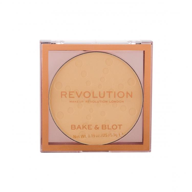 Makeup Revolution London Bake &amp; Blot Pudr pro ženy 5,5 g Odstín Banana Light