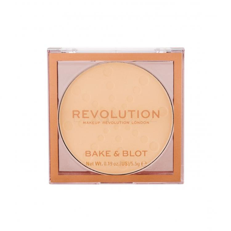 Makeup Revolution London Bake &amp; Blot Pudr pro ženy 5,5 g Odstín Banana