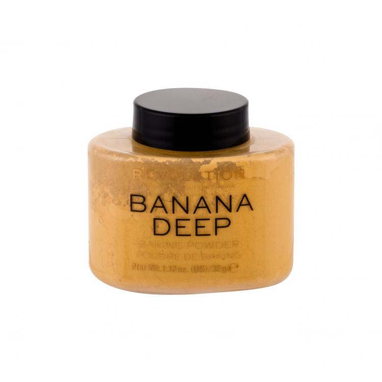 Makeup Revolution London Baking Powder Pudr pro ženy 32 g Odstín Banana Deep