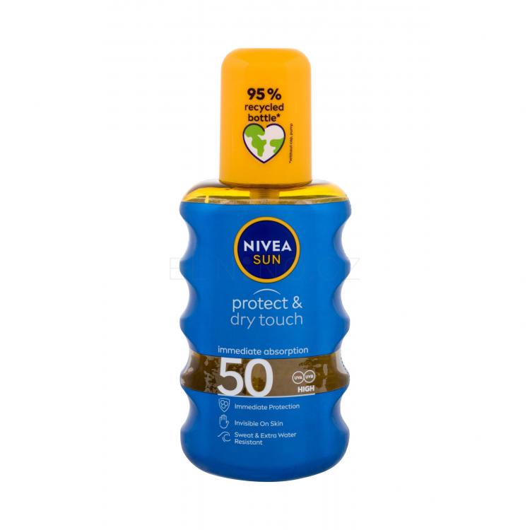 Nivea Sun Protect &amp; Dry Touch Invisible Spray SPF50 Opalovací přípravek na tělo 200 ml