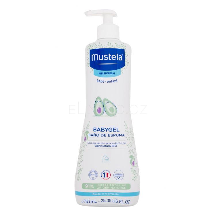 Mustela Bébé Multi-Sensory Bubble Bath Sprchový gel pro děti 750 ml