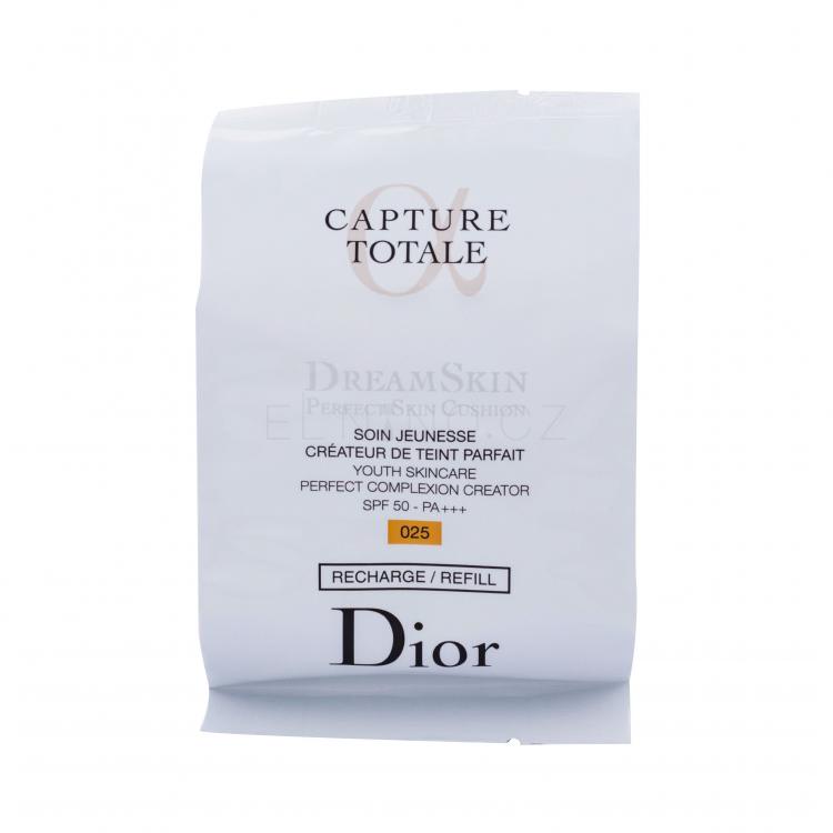 Christian Dior Capture Totale Dreamskin Moist &amp; Perfect Cushion SPF50+ Make-up pro ženy Náplň 15 g Odstín 025 tester