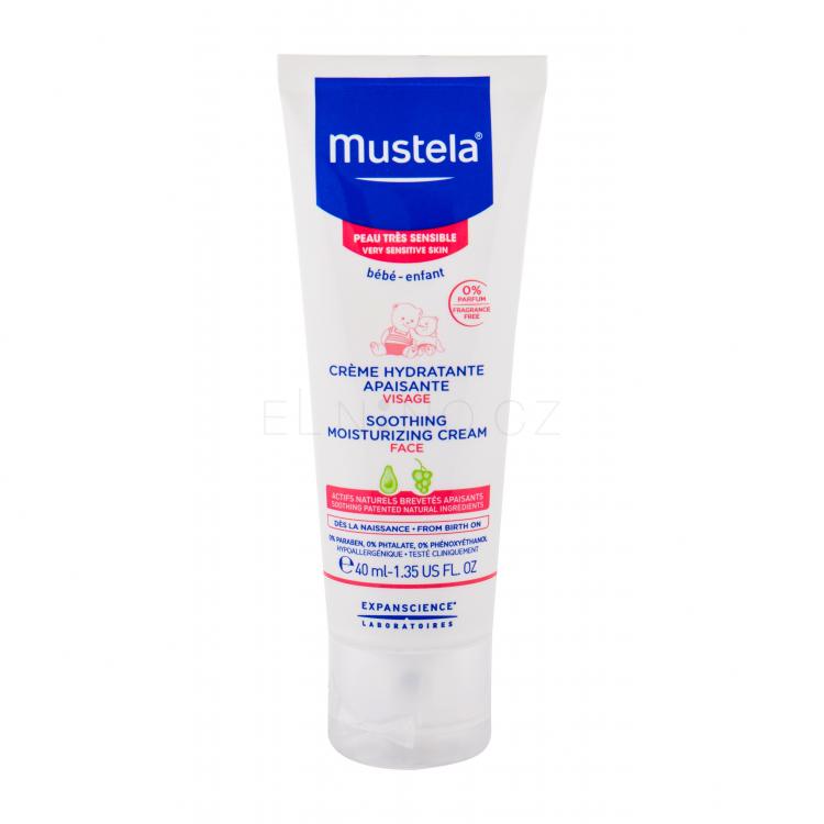 Mustela Bébé Soothing Moisturizing Face Cream Denní pleťový krém pro děti 40 ml