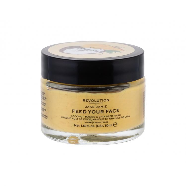 Revolution Skincare X Jake-Jamie Coconut, Mango &amp; Chia Seeds Feed Your Face Pleťová maska pro ženy 50 ml