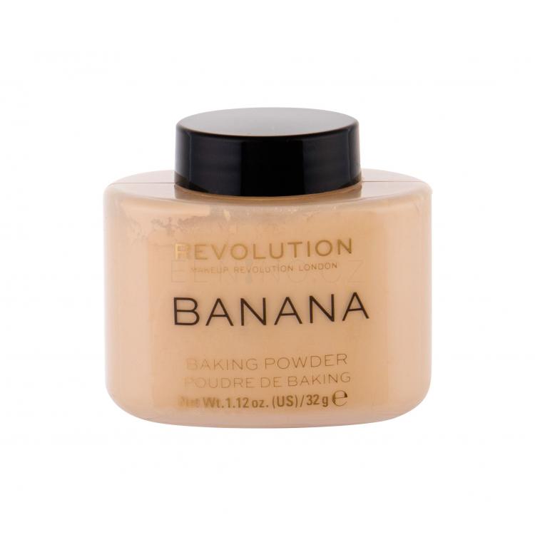 Makeup Revolution London Baking Powder Pudr pro ženy 32 g Odstín Banana