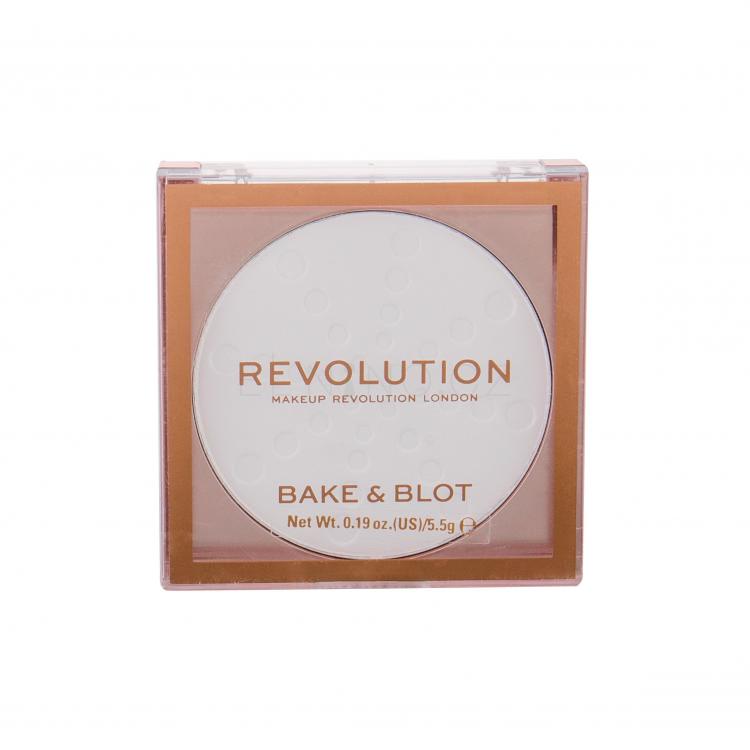 Makeup Revolution London Bake &amp; Blot Pudr pro ženy 5,5 g Odstín White