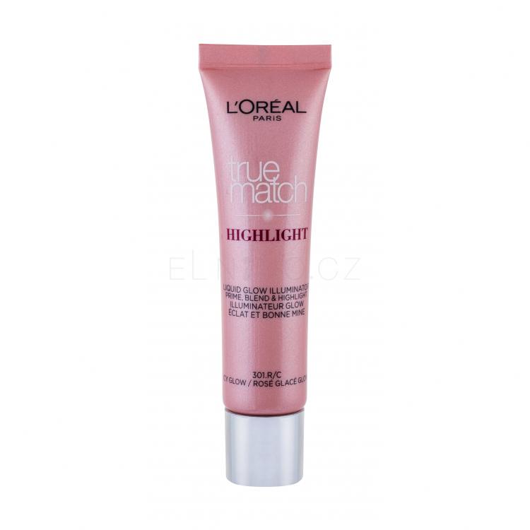 L&#039;Oréal Paris True Match Highlight Liquid Glow Rozjasňovač pro ženy 30 ml Odstín 301.R/C Icy Glow