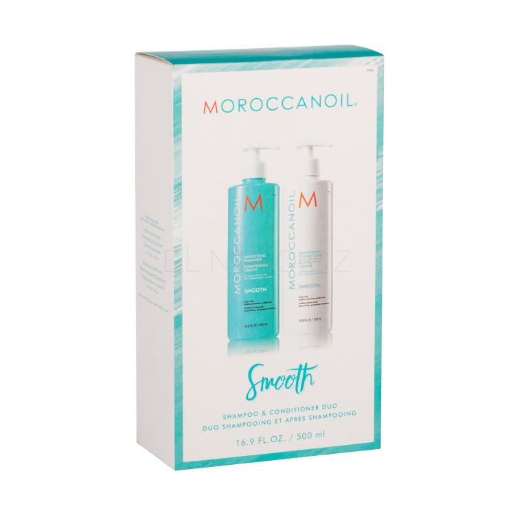 Moroccanoil Smooth Dárková kazeta šampon 500 ml + kondicionér 500 ml poškozená krabička
