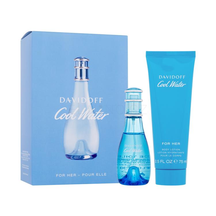 Davidoff Cool Water Dárková kazeta toaletní voda 30 ml + tělové mléko 75 ml