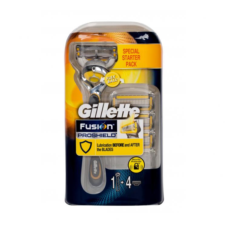 Gillette ProShield Dárková kazeta holicí strojek s jednou hlavicí 1 ks + náhradní hlavice 3 ks