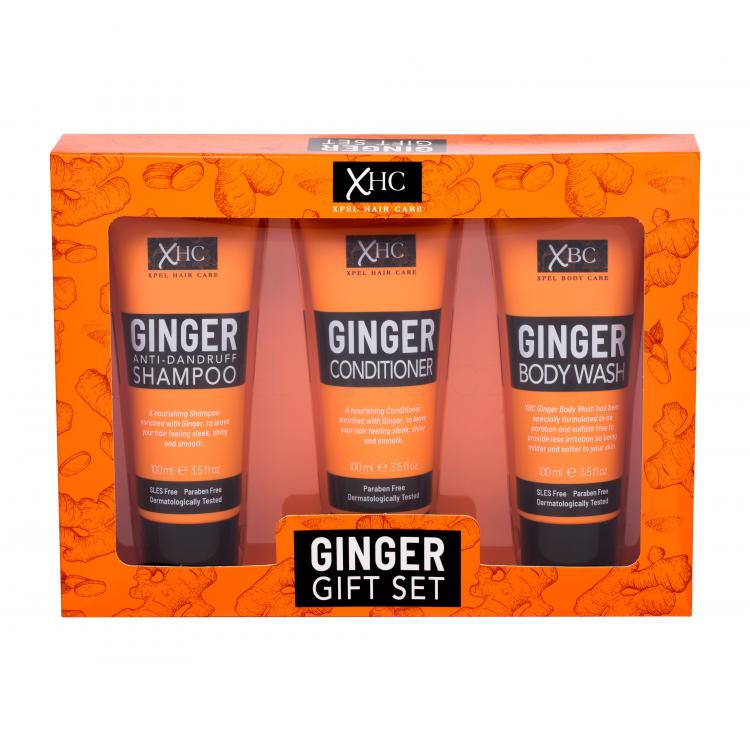 Xpel Ginger Dárková kazeta šampon 100 ml + kondicionér 100 ml + sprchový gel 100 ml