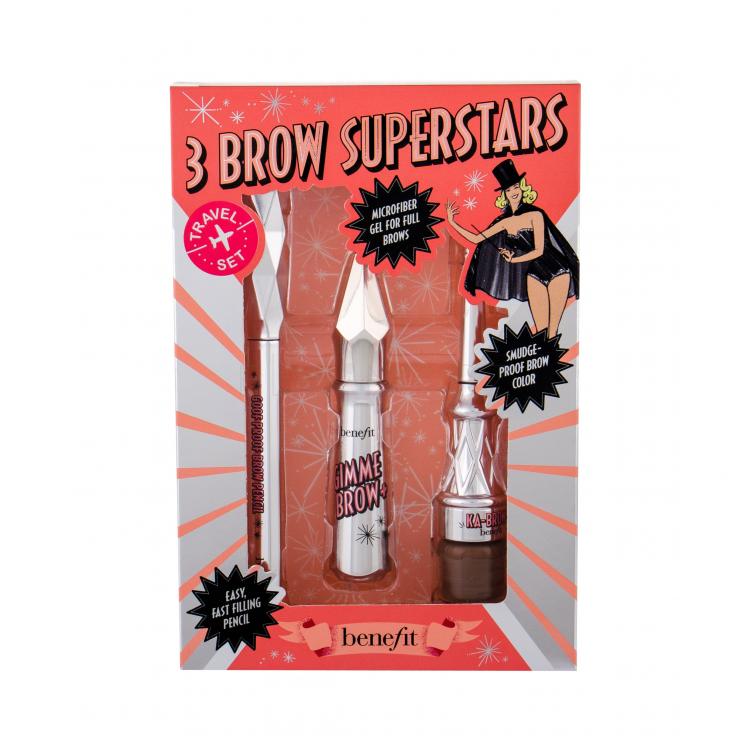 Benefit Gimme Brow+ 3 Brow Superstars Dárková kazeta objemový gel na obočí 3 g + tužka na obočí Goof Proof 0,17 g + krémový gel na obočí Ka-Brow! 1,5 g