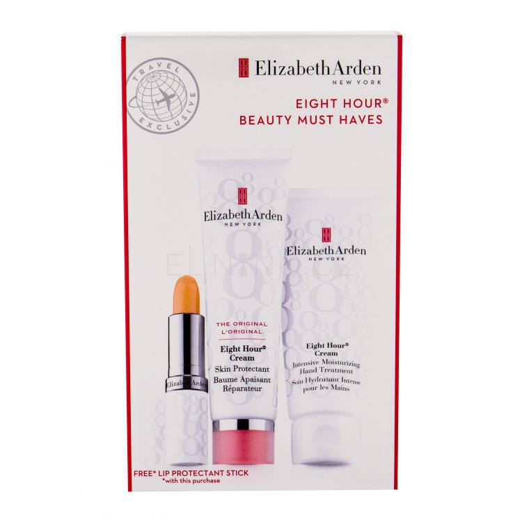 Elizabeth Arden Eight Hour Cream Skin Protectant Dárková kazeta ochranná péče 50 ml + hydratační péče na ruce 75 ml + hydratační péče na rty SPF15 3,7 g