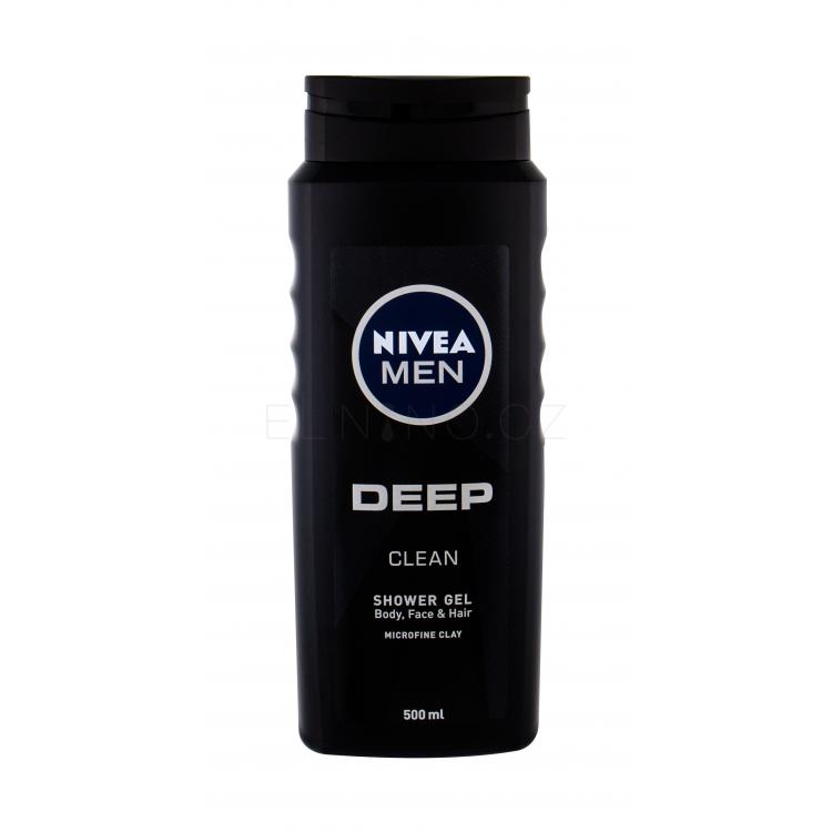 Nivea Men Deep Clean Body, Face &amp; Hair Sprchový gel pro muže 500 ml
